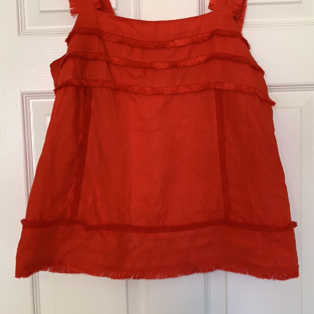 J. Crew Linen Fringe Tank Top - Picture 3 of 12